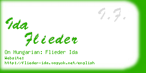 ida flieder business card